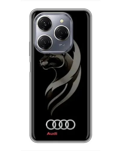 Чехол для TECNO Spark 20 Pro с картинкой «Графика — пантера и Audi» Чехол для TECNO Spark 20 Pro с картинкой «Графика — пантера и Audi»
