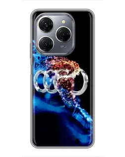 Чехол для TECNO Spark 20 Pro с картинкой «Энергия лого Audi»