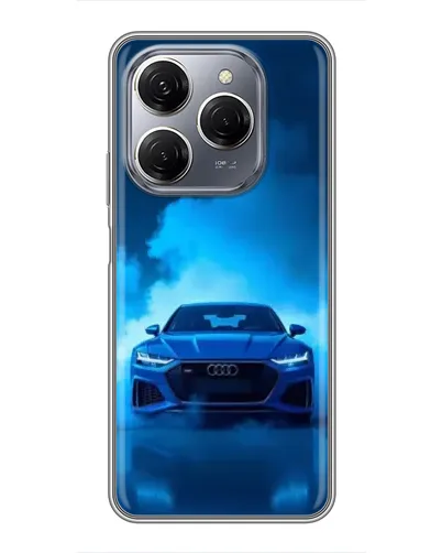 Чехол для TECNO Spark 20 Pro с картинкой «Audi — голубая энергия» Чехол для TECNO Spark 20 Pro с картинкой «Audi — голубая энергия»