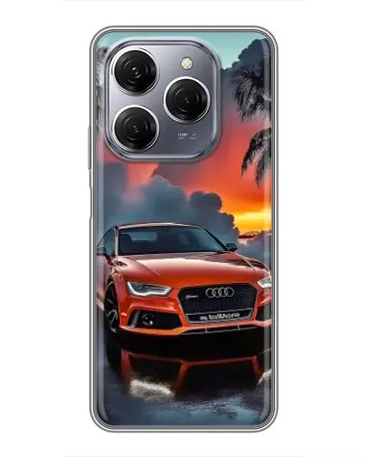 Чехол для TECNO Spark 20 Pro с картинкой «Audi — закат» Чехол для TECNO Spark 20 Pro с картинкой «Audi — закат»