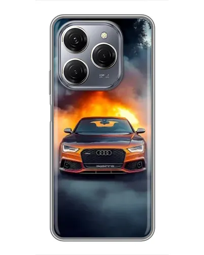 Чехол для TECNO Spark 20 Pro с картинкой «Audi в огненном дыму» Чехол для TECNO Spark 20 Pro с картинкой «Audi в огненном дыму»