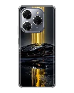 Чохол для TECNO Spark 20 Pro з картинкою «Нічний Lamborghini драйв»