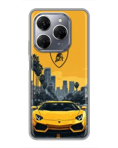 Чохол для TECNO Spark 20 Pro з картинкою «Жовтий Lamborghini місто» Чохол для TECNO Spark 20 Pro з картинкою «Жовтий Lamborghini місто»