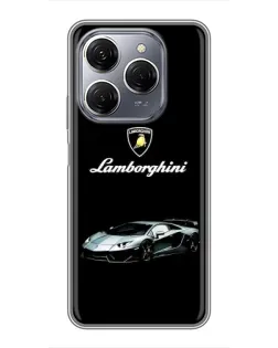 Чохол для TECNO Spark 20 Pro з картинкою «Логотип Lamborghini класика»
