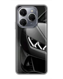Чохол для TECNO Spark 20 Pro з картинкою «Lamborghini фари деталізація»