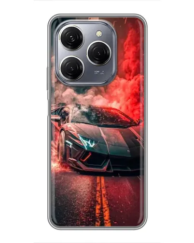 Чохол для TECNO Spark 20 Pro з картинкою «Lamborghini червоний дим» Чохол для TECNO Spark 20 Pro з картинкою «Lamborghini червоний дим»