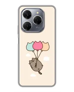 Чехол для TECNO Spark 20 Pro с картинкой «Пушин на шариках»