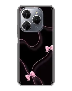 Чехол для TECNO Spark 20 Pro с картинкой «Розовые ленты»