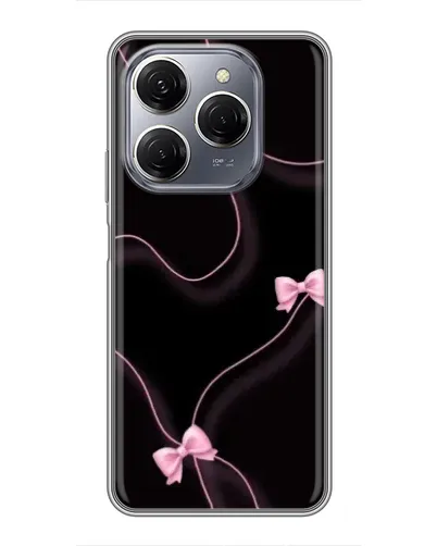 Чехол для TECNO Spark 20 Pro с картинкой «Розовые ленты»