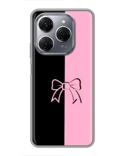 Чехол для TECNO Spark 20 Pro с картинкой «Половинки банта»