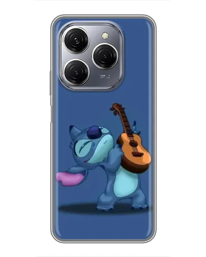 Чехол для TECNO Spark 20 Pro с картинкой «Стич с укулеле»