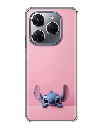 Чехол для TECNO Spark 20 Pro с картинкой «Stitch выглядывает»