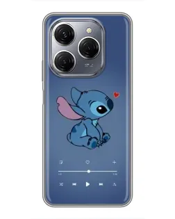 Чехол для TECNO Spark 20 Pro с картинкой «Музыкальный Stitch»