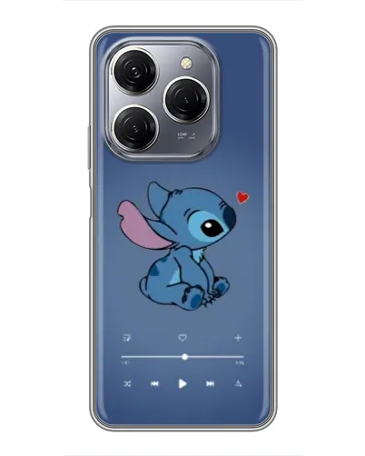 Чехол для TECNO Spark 20 Pro с картинкой «Музыкальный Stitch»
