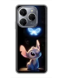 Чехол для TECNO Spark 20 Pro с картинкой «Сияющий Стич»