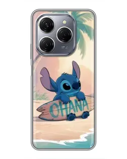 Чехол для TECNO Spark 20 Pro с картинкой «Стич на серфе»