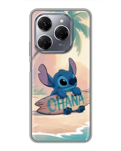 Чехол для TECNO Spark 20 Pro с картинкой «Стич на серфе»