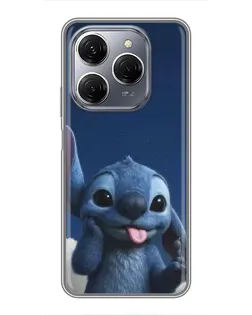 Чехол для TECNO Spark 20 Pro с картинкой «Стич в облаках»