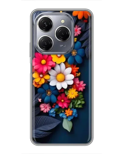 Чехол для TECNO Spark 20 Pro с картинкой «Цветочная феерия»