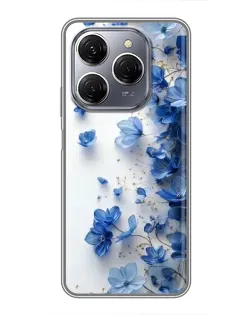 Чохол для TECNO Spark 20 Pro з картинкою «Блакитний квітковий каскад» Чохол для TECNO Spark 20 Pro з картинкою «Блакитний квітковий каскад»
