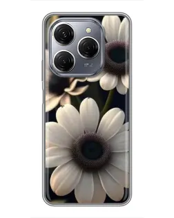 Чохол для TECNO Spark 20 Pro з картинкою «Білі маргаритки макро» Чохол для TECNO Spark 20 Pro з картинкою «Білі маргаритки макро»