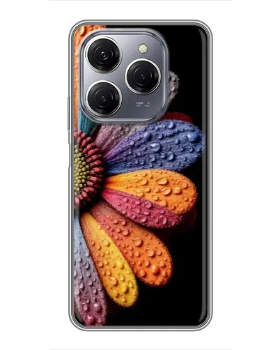 Чехол для TECNO Spark 20 Pro с картинкой «Радужный цветок»