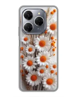 Чохол для TECNO Spark 20 Pro з картинкою «Білі сухоцвіти» Чохол для TECNO Spark 20 Pro з картинкою «Білі сухоцвіти»