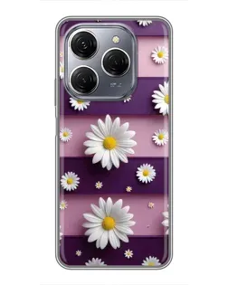 Чохол для TECNO Spark 20 Pro з картинкою «Ромашки на фіолетовому» Чохол для TECNO Spark 20 Pro з картинкою «Ромашки на фіолетовому»