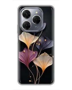Чохол для TECNO Spark 20 Pro з картинкою «Лілові квіти грації» Чохол для TECNO Spark 20 Pro з картинкою «Лілові квіти грації»