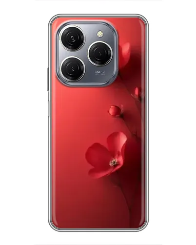 Чехол для TECNO Spark 20 Pro с картинкой «Маковые соцветия»