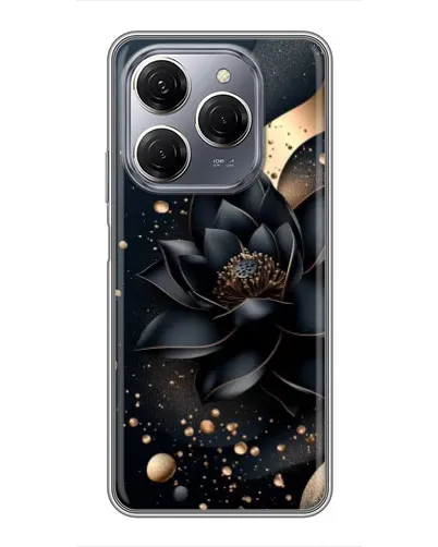Чехол для TECNO Spark 20 Pro с картинкой «Черный лотос»