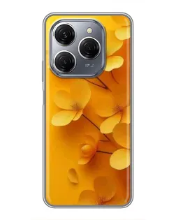 Чохол для TECNO Spark 20 Pro з картинкою «Золоті пелюстки» Чохол для TECNO Spark 20 Pro з картинкою «Золоті пелюстки»