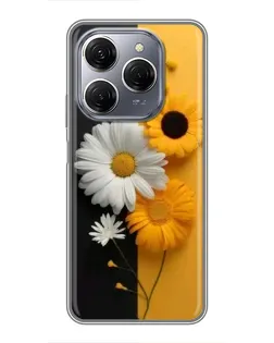 Чохол для TECNO Spark 20 Pro з картинкою «Соняшник та ромашка» Чохол для TECNO Spark 20 Pro з картинкою «Соняшник та ромашка»