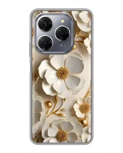 Чохол для TECNO Spark 20 Pro з картинкою «Білі паперові квіти» Чохол для TECNO Spark 20 Pro з картинкою «Білі паперові квіти»