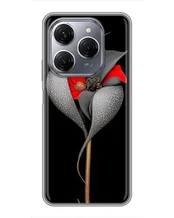 Чохол для TECNO Spark 20 Pro з картинкою «Срібна фантазійна квітка» Чохол для TECNO Spark 20 Pro з картинкою «Срібна фантазійна квітка»