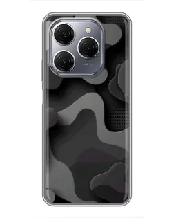 Чехол для TECNO Spark 20 Pro с картинкой «Темный абстрактный камуфляж» Чехол для TECNO Spark 20 Pro с картинкой «Темный абстрактный камуфляж»