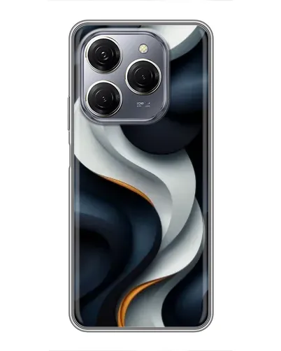 Чохол для TECNO Spark 20 Pro з картинкою «Об'ємні чорно-білі стрічки» Чохол для TECNO Spark 20 Pro з картинкою «Об'ємні чорно-білі стрічки»