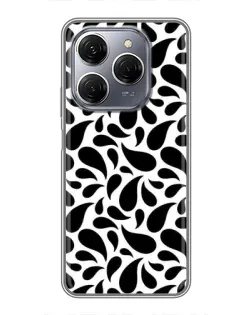 Чохол для TECNO Spark 20 Pro з картинкою «Контрастні чорні краплі»