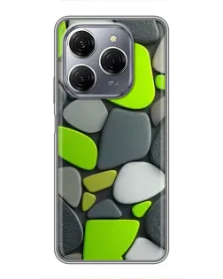 Чохол для TECNO Spark 20 Pro з картинкою «Яскрава неонова галька»