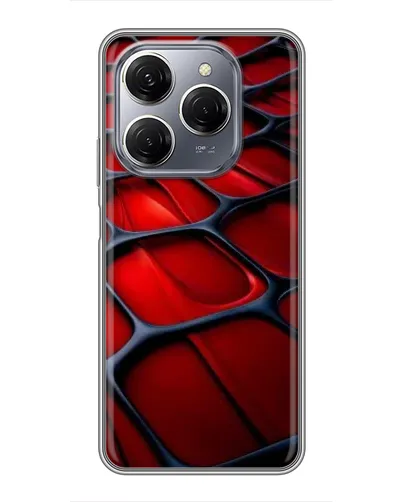 Чохол для TECNO Spark 20 Pro з картинкою «Червона глянцева сітка» Чохол для TECNO Spark 20 Pro з картинкою «Червона глянцева сітка»
