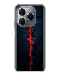 Чохол для TECNO Spark 20 Pro з картинкою «Червона лавова тріщина»