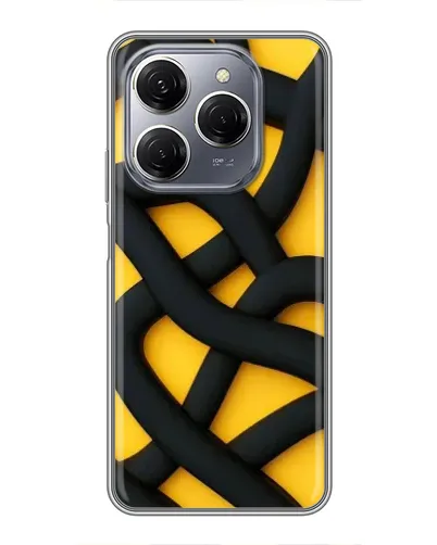 Чохол для TECNO Spark 20 Pro з картинкою «Чорне жовте переплетення» Чохол для TECNO Spark 20 Pro з картинкою «Чорне жовте переплетення»