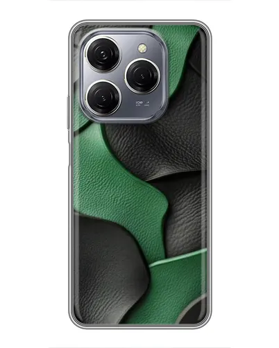 Чохол для TECNO Spark 20 Pro з картинкою «Зелені шкіряні хвилі» Чохол для TECNO Spark 20 Pro з картинкою «Зелені шкіряні хвилі»