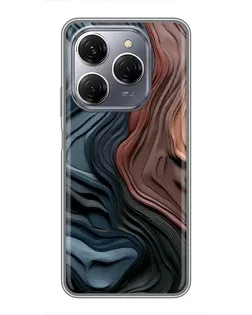 Чохол для TECNO Spark 20 Pro з картинкою «Кольорові хвилі каньйону»