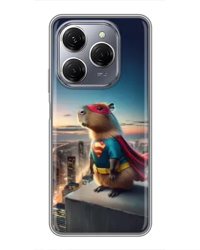 Чехол для TECNO Spark 20 Pro с картинкой «Капи-мен супергерой»