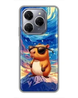 Чехол для TECNO Spark 20 Pro с картинкой «Капибара Ван Гога»