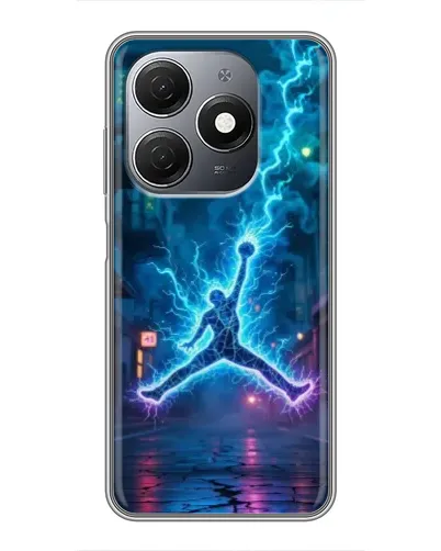 Чехол для TECNO Spark 20 с картинкой «Jordan Gold Jumpman»