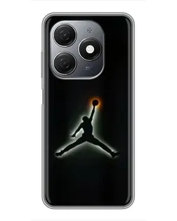 Чехол для TECNO Spark 20 с картинкой «Jordan Gradient Logo»