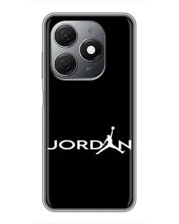 Чехол для TECNO Spark 20 с картинкой «Jordan White Logo»