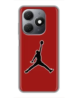 Чехол для TECNO Spark 20 с картинкой «Jordan Red Back»